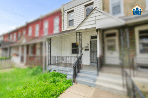 Front view of renovated 4-bedroom home at 2018 Bellevue St, Philadelphia.