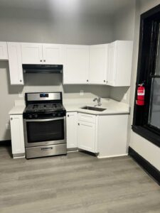 Modern kitchen with updated appliances in 3-bedroom home for rent in Philadelphia